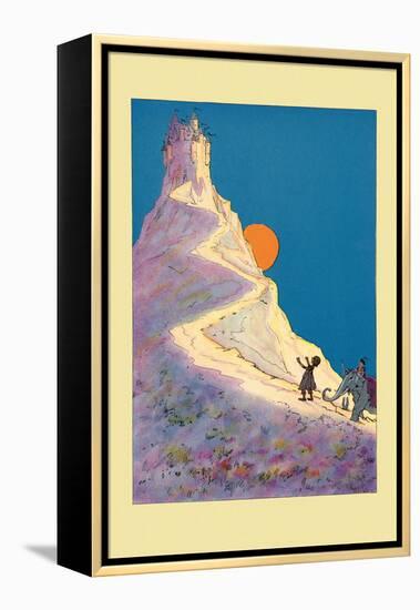 Castle on a Mountain-John R. Neill-Framed Stretched Canvas