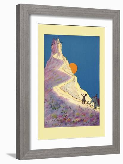 Castle on a Mountain-John R. Neill-Framed Art Print