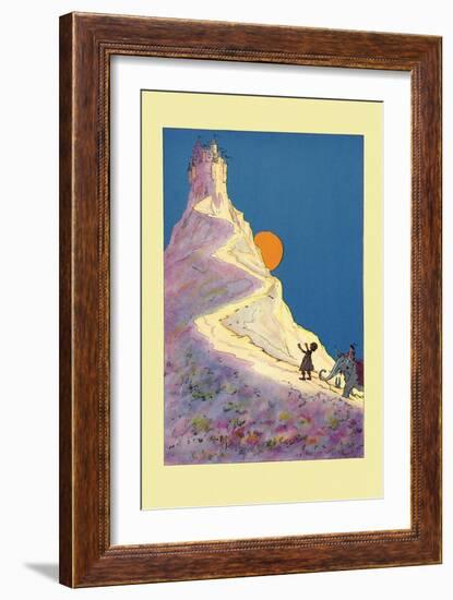 Castle on a Mountain-John R. Neill-Framed Art Print