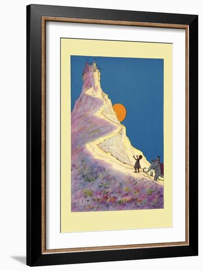 Castle on a Mountain-John R. Neill-Framed Art Print