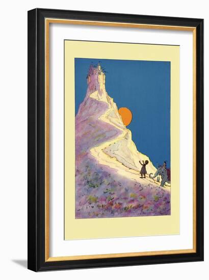 Castle on a Mountain-John R. Neill-Framed Art Print