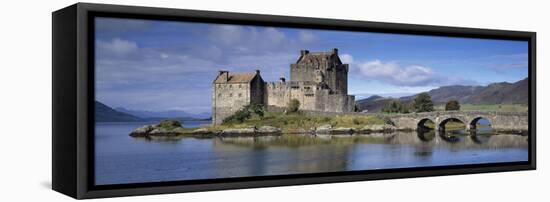 Castle on an Island, Eilean Donan, Loch Duich, Dornie, Highlands Region, Scotland-null-Framed Premier Image Canvas