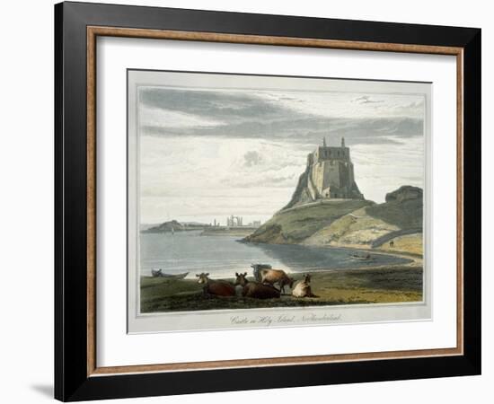 Castle on Holy Island, Northumberland, c.1822-Thomas & William Daniell-Framed Giclee Print