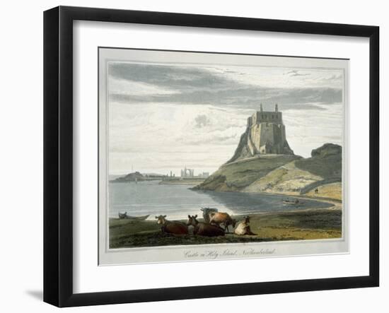 Castle on Holy Island, Northumberland, c.1822-Thomas & William Daniell-Framed Giclee Print