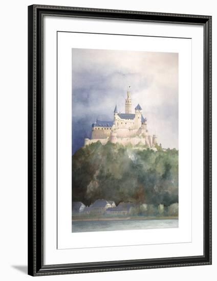 Castle on the Rhine-Andras Kaldor-Framed Premium Giclee Print