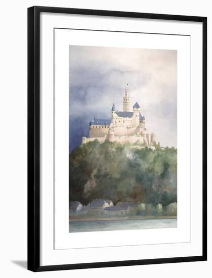 Castle on the Rhine-Andras Kaldor-Framed Premium Giclee Print