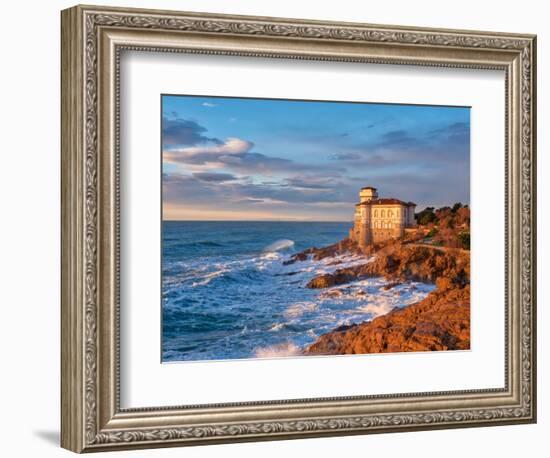 Castle on the rocks.-Marco Carmassi-Framed Photographic Print