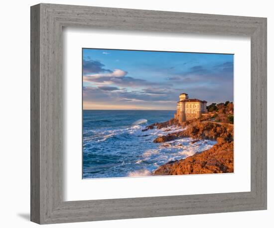 Castle on the rocks.-Marco Carmassi-Framed Photographic Print