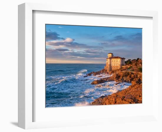 Castle on the rocks.-Marco Carmassi-Framed Photographic Print