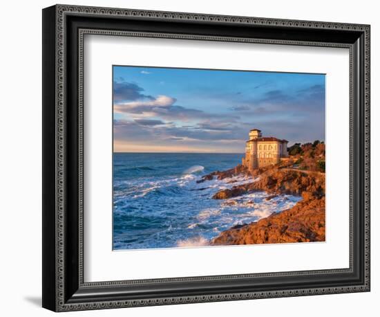 Castle on the rocks.-Marco Carmassi-Framed Photographic Print