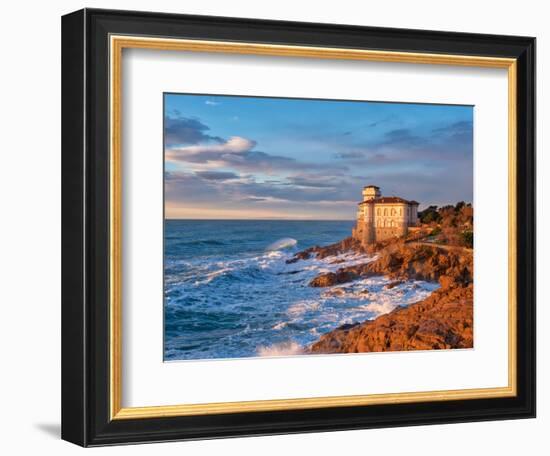 Castle on the rocks.-Marco Carmassi-Framed Photographic Print