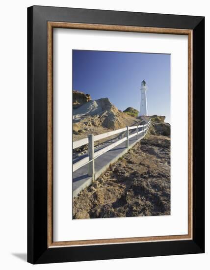 Castle Point Lighthouse, Wellington, North Island, New Zealand-Rainer Mirau-Framed Photographic Print