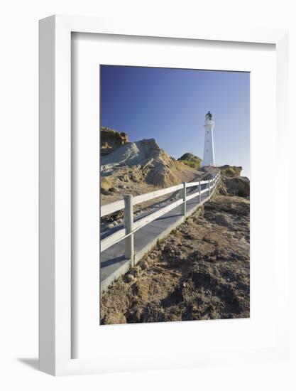 Castle Point Lighthouse, Wellington, North Island, New Zealand-Rainer Mirau-Framed Photographic Print