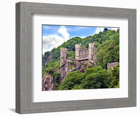 Castle Rheinstein, Rheinland-Pflaz, Germany-Miva Stock-Framed Photographic Print