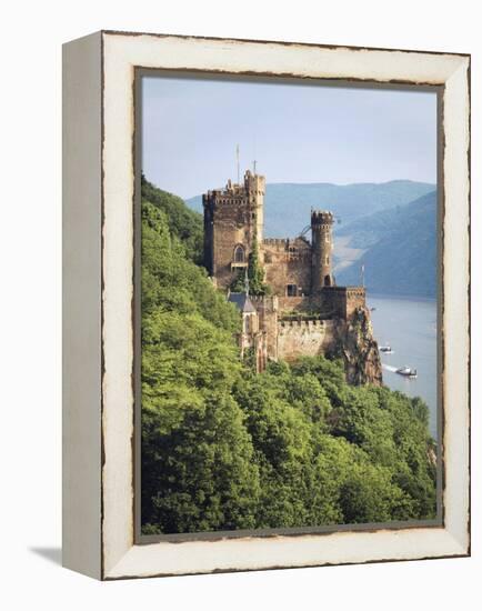 Castle Rheinstein, Rhineland-Pfalz, Germany-Walter Bibikow-Framed Premier Image Canvas