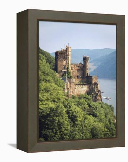 Castle Rheinstein, Rhineland-Pfalz, Germany-Walter Bibikow-Framed Premier Image Canvas