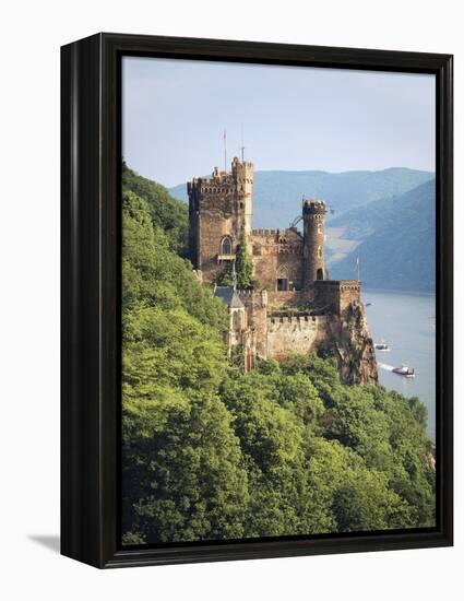 Castle Rheinstein, Rhineland-Pfalz, Germany-Walter Bibikow-Framed Premier Image Canvas