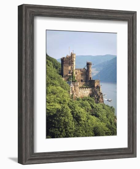 Castle Rheinstein, Rhineland-Pfalz, Germany-Walter Bibikow-Framed Photographic Print