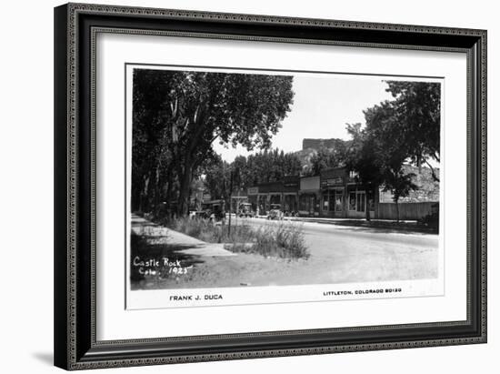 Castle Rock, Colorado - Street Scene-Lantern Press-Framed Art Print