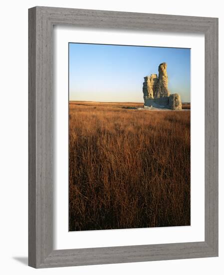 Castle Rock, Gove County, Kansas, USA-Charles Gurche-Framed Photographic Print