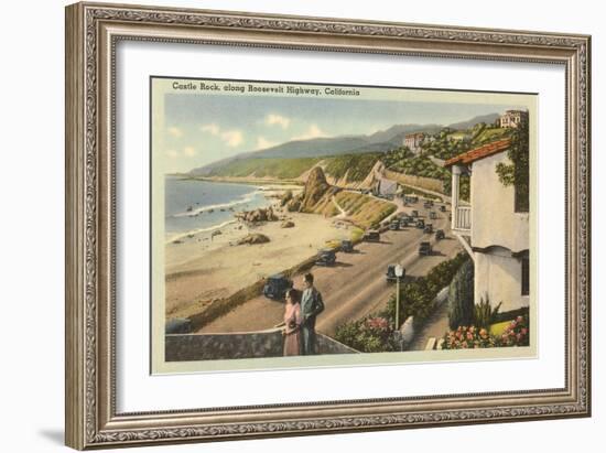 Castle Rock, Pacific Highway-null-Framed Art Print