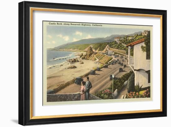 Castle Rock, Pacific Highway-null-Framed Art Print