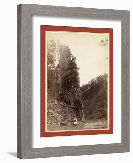 Castle Rock. Scenery on Road Between Hill City and Rockerville, Dak-John C. H. Grabill-Framed Giclee Print