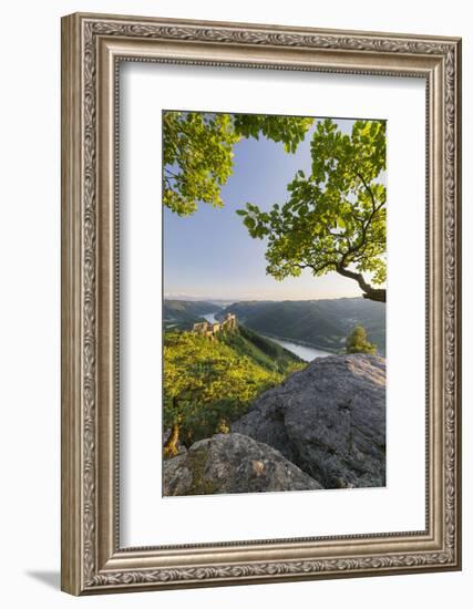 Castle Ruin Aggstein, the Danube, Wachau, Austria-Rainer Mirau-Framed Photographic Print