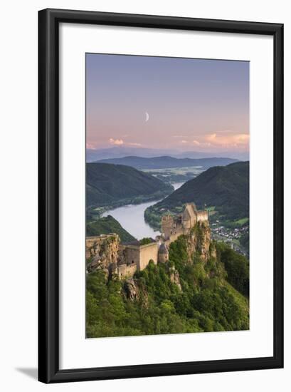 Castle Ruin Aggstein, the Danube, Wachau, Austria-Rainer Mirau-Framed Photographic Print