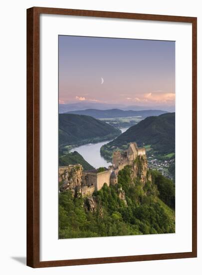 Castle Ruin Aggstein, the Danube, Wachau, Austria-Rainer Mirau-Framed Photographic Print