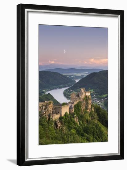 Castle Ruin Aggstein, the Danube, Wachau, Austria-Rainer Mirau-Framed Photographic Print