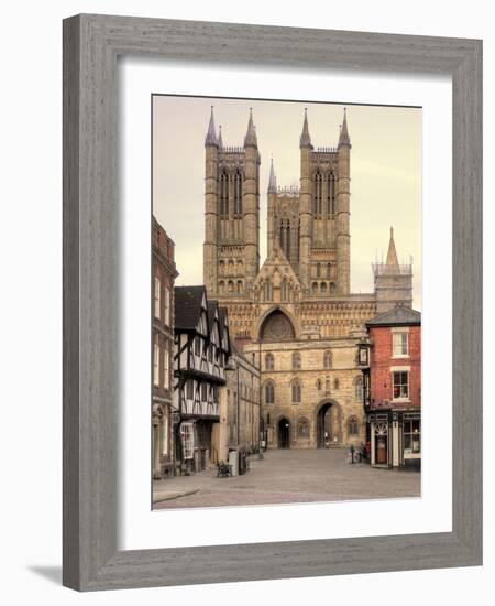 Castle Square, Lincoln Cathedral, Lincoln, Lincolnshire, England, UK-Ivan Vdovin-Framed Photographic Print