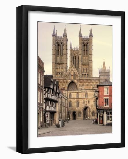 Castle Square, Lincoln Cathedral, Lincoln, Lincolnshire, England, UK-Ivan Vdovin-Framed Photographic Print