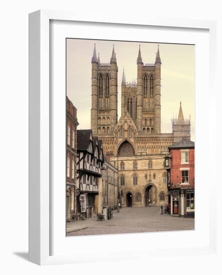 Castle Square, Lincoln Cathedral, Lincoln, Lincolnshire, England, UK-Ivan Vdovin-Framed Photographic Print