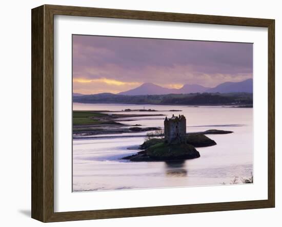 Castle Stalker at Sunset, Loch Linnhe, Argyll, Scotland-Nigel Francis-Framed Photographic Print