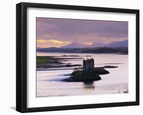 Castle Stalker at Sunset, Loch Linnhe, Argyll, Scotland-Nigel Francis-Framed Photographic Print