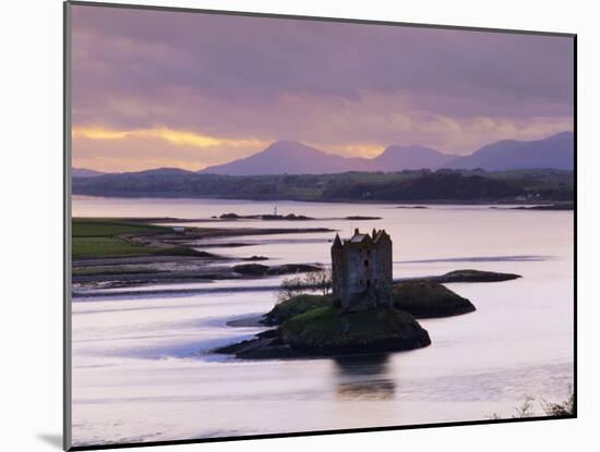 Castle Stalker at Sunset, Loch Linnhe, Argyll, Scotland-Nigel Francis-Mounted Photographic Print