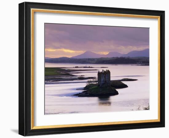 Castle Stalker at Sunset, Loch Linnhe, Argyll, Scotland-Nigel Francis-Framed Photographic Print