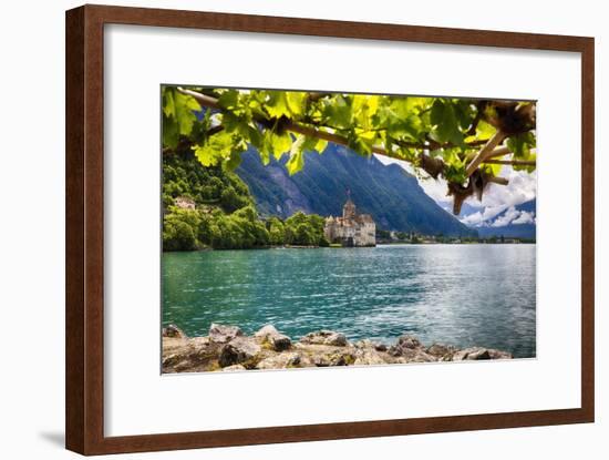 Castle View On Lake Geneva-George Oze-Framed Photographic Print