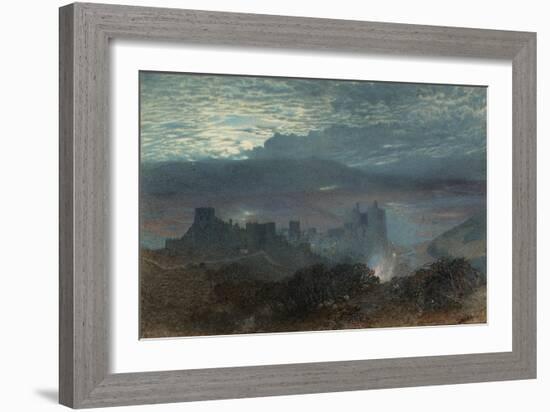 Castle with an Estuary Beyond, 1856-Alfred William Hunt-Framed Giclee Print