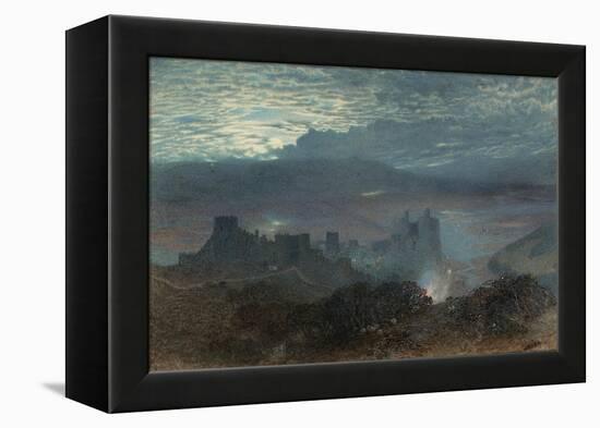 Castle with an Estuary Beyond, 1856-Alfred William Hunt-Framed Premier Image Canvas