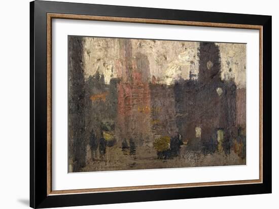 Castlegate, Salford, 1912 (Oil on Canvas)-Adolphe Valette-Framed Giclee Print