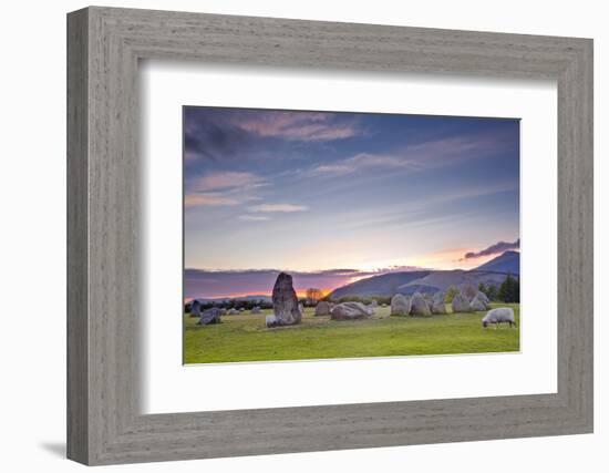 Castlerigg Stone Circle at Sunset-Julian Elliott-Framed Photographic Print