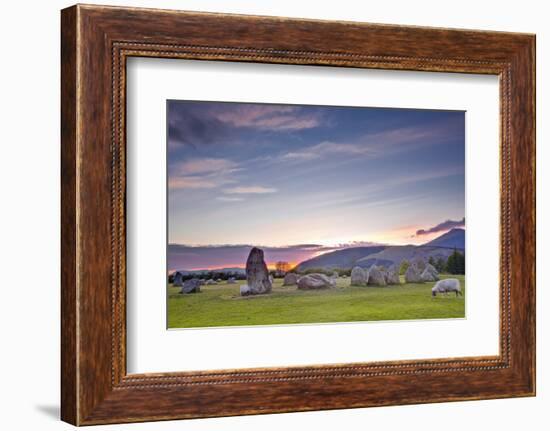 Castlerigg Stone Circle at Sunset-Julian Elliott-Framed Photographic Print