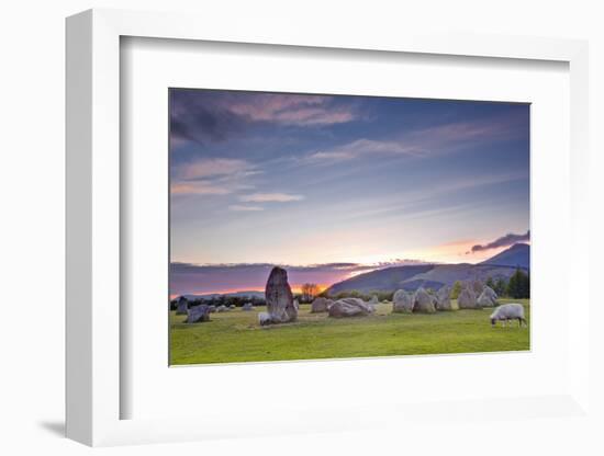 Castlerigg Stone Circle at Sunset-Julian Elliott-Framed Photographic Print