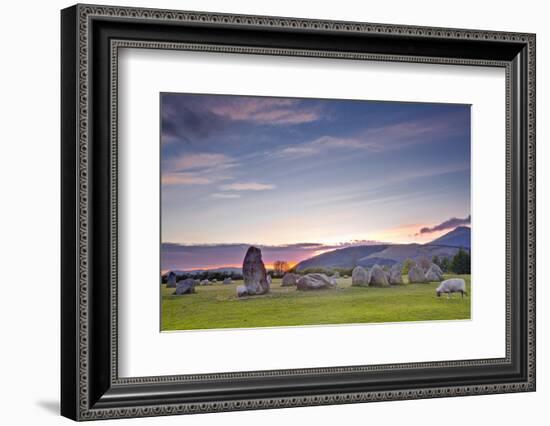 Castlerigg Stone Circle at Sunset-Julian Elliott-Framed Photographic Print