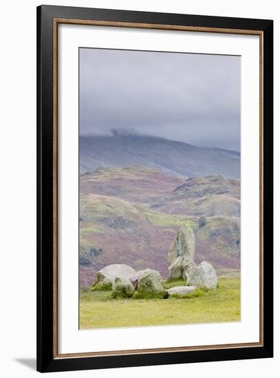 Castlerigg Stone Circle in the Lake District National Park, Cumbria, England, United Kingdom-Julian Elliott-Framed Photographic Print