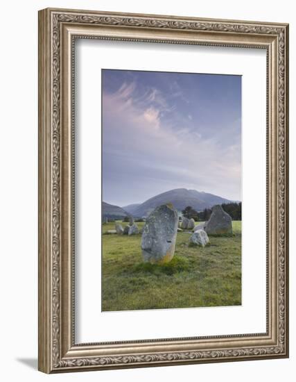 Castlerigg Stone Circle in the Lake District National Park, Cumbria, England, United Kingdom-Julian Elliott-Framed Photographic Print