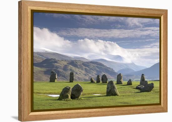 Castlerigg Stone Circle, near Keswick, Lake District National Park, Cumbria, England, United Kingdo-John Potter-Framed Premier Image Canvas