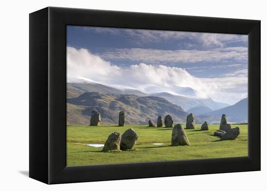 Castlerigg Stone Circle, near Keswick, Lake District National Park, Cumbria, England, United Kingdo-John Potter-Framed Premier Image Canvas